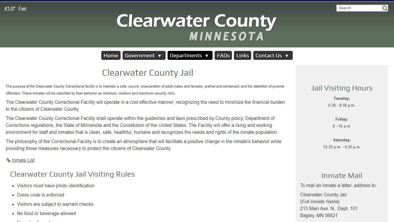 Clearwater County Jail - Clearwater County, MN